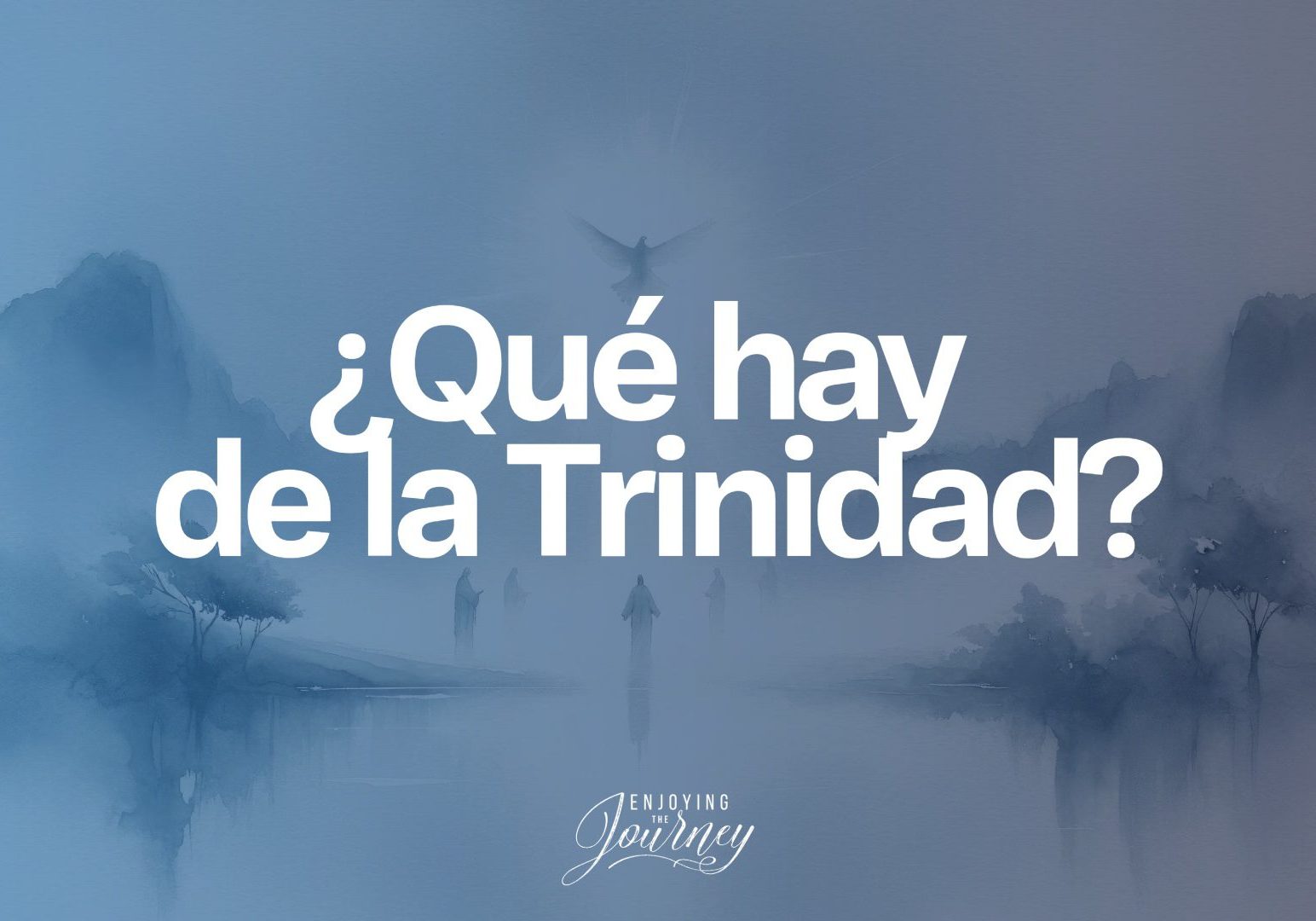 ¿Qué hay de la Trinidad? Son personas distintas y separadas de la Divinidad. Sin embargo, son iguales, coexistentes y coeternas. La palabra que se utiliza a menudo para describir a nuestro Dios es la Trinidad. Dios Padre, Dios Hijo, Dios Espíritu Santo. Sin embargo, un solo Dios. mage alluding to the baptism of Jesus wjere you have God the Father, Son, and Holy Spirit